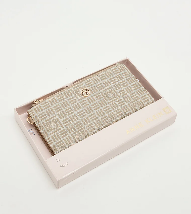 ANNE KLEIN  Anne Klein Patterned Zippered Bi-fold Wallet for Women | Best Price UAE